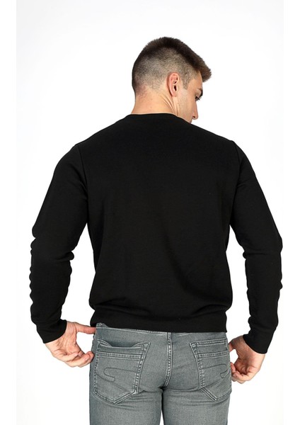 Frose Erkek O Yaka Sweatshirt Siyah modelleri