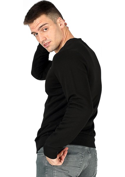 Frose Erkek O Yaka Sweatshirt Siyah fırsatları