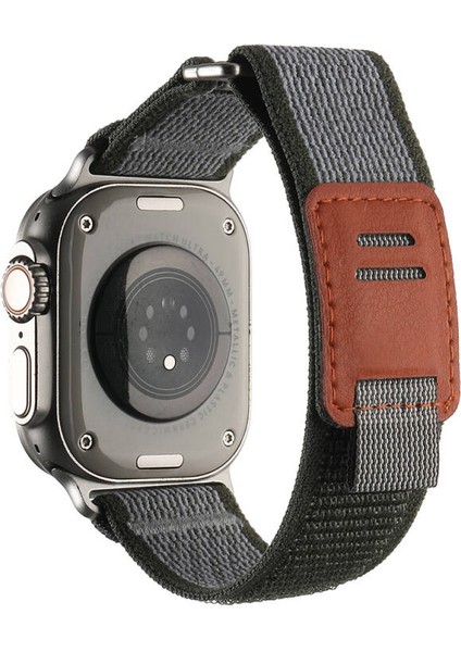 Apple Watch Ultra 49MM Hasır Naylon Kumaş Kordon KRD106