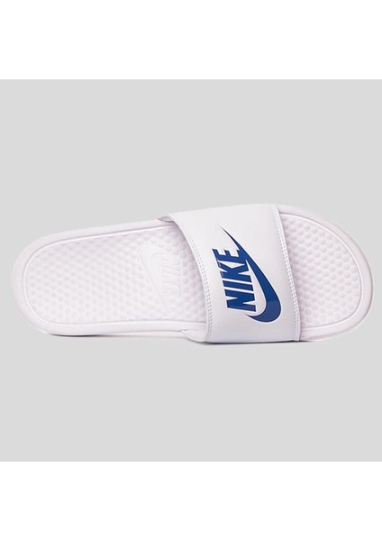 Futura Benassi Slide White-Blue Unisex Beyaz-Mavi Terlik Tek Bantlı