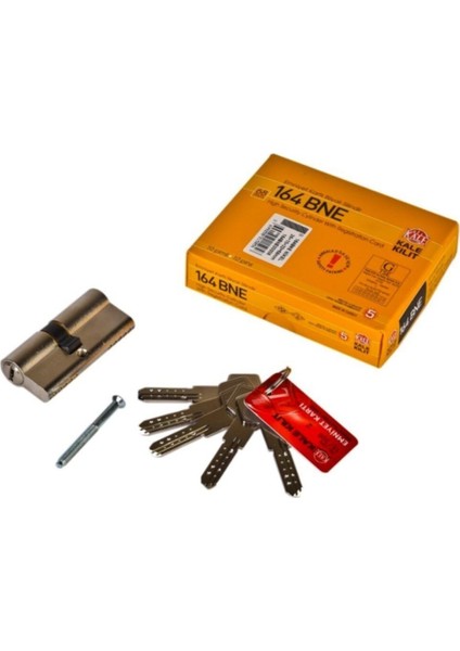 164 Bne Emniyet Kartlı Bilyalı Barel 68 mm Kale Kilit 164BNE00006