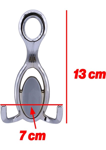 Ilknur 5 Adet Portmanto Vestiyer Duvar Askısı Metal Dolap Elbise Askılığı Askılık Krom 5 Adet