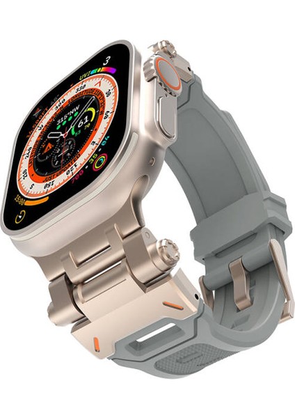 Watch 7 45MM Metal Başlıklı Ayarlanabilir Silikon Kordon KRD108