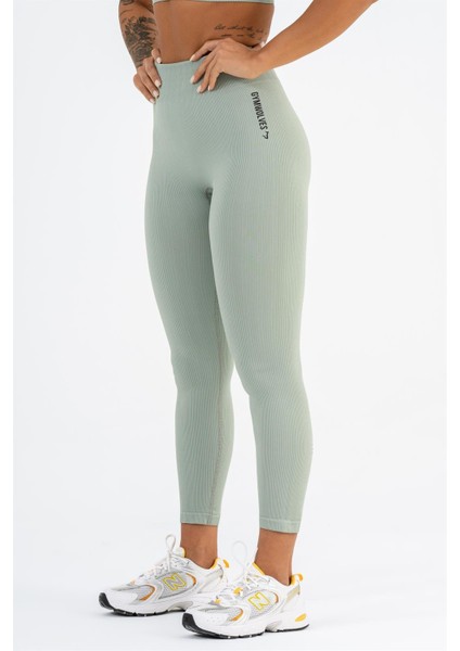 Dikişsiz Spor Tayt | Mint | Seamles Leggings | İnce Fitilli |
