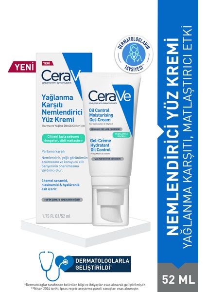 Yağlanma Karşıtı Nemlendirici Yüz Kremi 52 ml