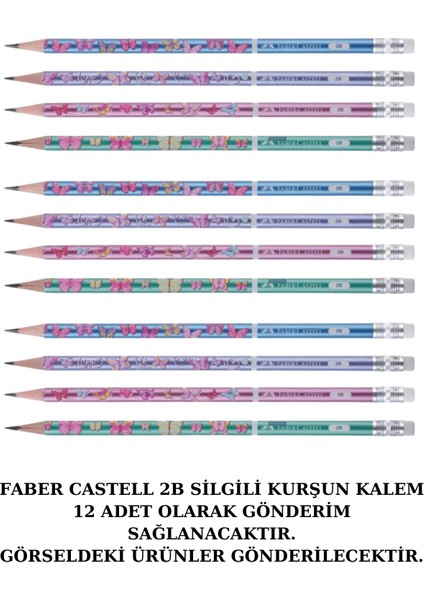 Faber Castell 2b Silgili Kurşun Kalem Seti 12 Adet – Set