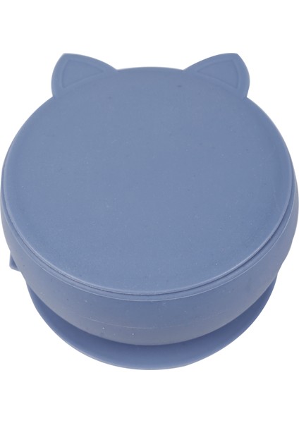 Kitten Vakum Tabanlı Kapaklı Silikon Kase Navy Blue fiyatları