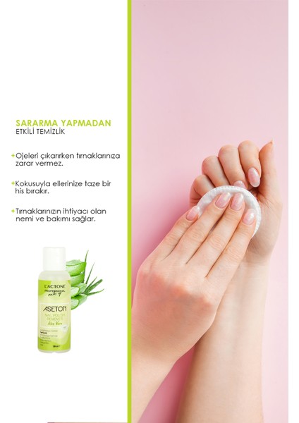 L'ACTONE Oje Çıkarıcı Aseton - Aloe Vera