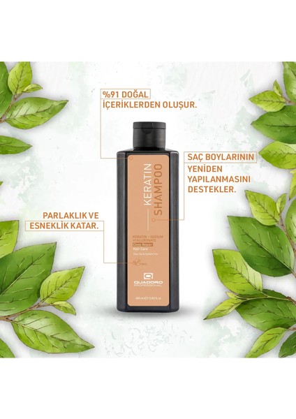 Quaddro Keratin Yıpranmış Saçlar Onarıcı Şampuan 400 ml