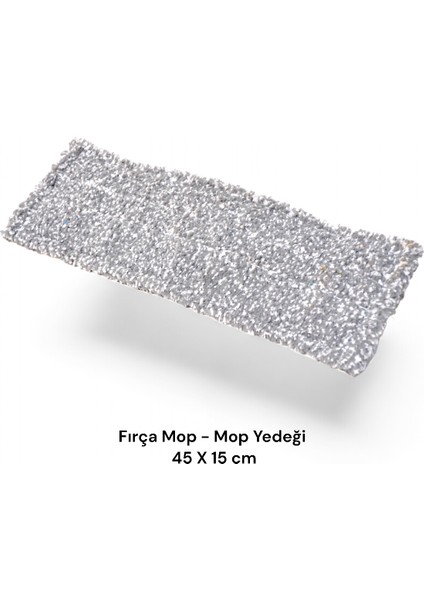 Fırça Mop Seti  Yedek Mop Bezi 45 x 15 cm