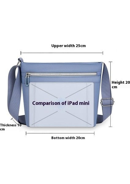 Yeaın Çapraz Askılı Çanta Taşınabilir Oxford Kumaş Malzemesi Basit Düz Renk Nötr Stil, Açık Mavi (Yurt Dışından) fiyatları