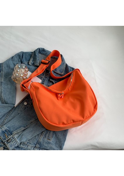 Yeaın Çapraz Askılı Çanta Taşınabilir Sağlıklı Kanvas Kumaş Kaliteli Işçılik Rahat Tarz Geniş Kapasite, Turuncu (Yurt Dışından)