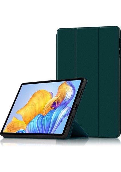 Honor Pad 8 Flip Folio Ultra Ince Pu-Deri Sert Kabuk Kapak Için Tablet Kılıfı (Yurt Dışından)