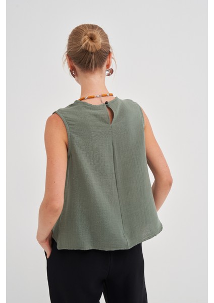 Kadın Müslin Kolsuz Bluz fırsatları