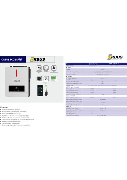 Eco 3 Kw 24 V Mppt Akıllı Inverter