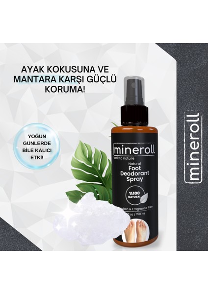 Ayak Koku Önleyici Doğal Kristal Deodorant Sprey 150 ml