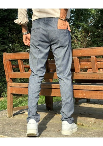 Erkek, Beli Lastikli, Diagonel Kumaş, Old Money Culture, Duble Paça, Regular Fit Pantolon 24INP291 indirimleri