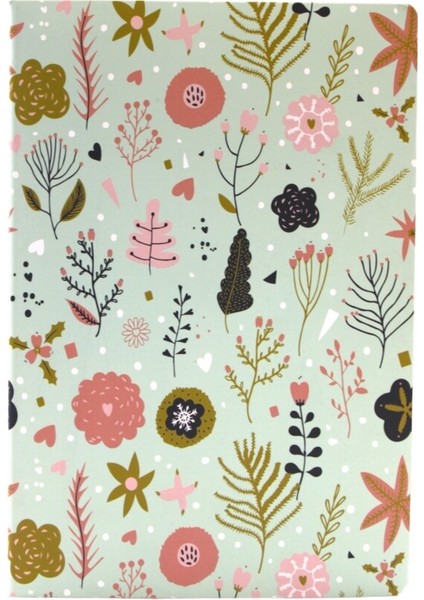 16,5 x 24 cm 40 Yaprak Çizgisiz Sırtı Dikişli Defter TD17P