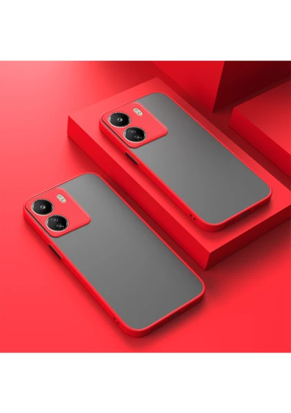 Xiaomi Redmi 13C Uyumlu Kılıf Mat Buzlu Tasarım Kenarları Silikon Kamera Korumalı Kapak