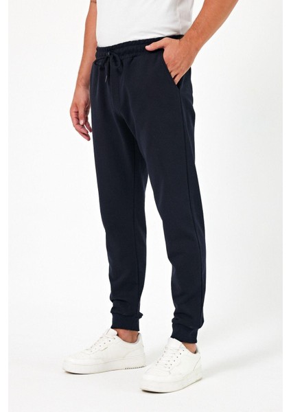 Kalın Lacivert Erkek Eşofman Altı Jogger Arka Cepli Paça Lastikli Regular Fit Şardonsuz fiyatları