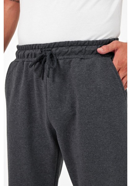 Kalın Antrasit Erkek Eşofman Altı Jogger Arka Cepli Lastik Paça Regular Fit Şardonsuz fiyatları