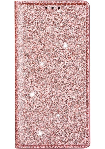 Samsung Galaxy S24 Flip Case Cüzdan Manyetik Kapatma Için Glitter Flip Case (Yurt Dışından)