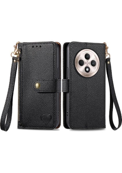Oppo F27 Aşk Darbeye Dayanıklı Cüzdan Deri Kılıf Fermuar Için Flip Case (Yurt Dışından)