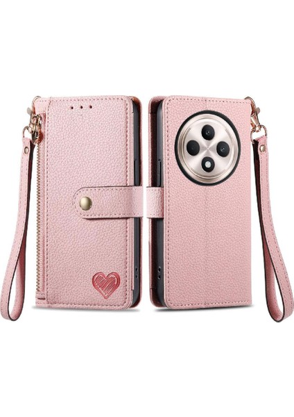 Oppo F27 Aşk Darbeye Dayanıklı Cüzdan Deri Kılıf Fermuar Için Flip Case (Yurt Dışından)