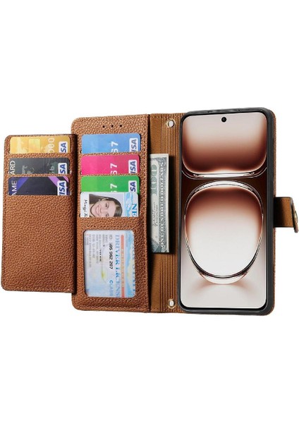 Oppo Oppo 12F Cüzdan Aşk Darbeye Deri Kılıf Fermuar Için Flip Case (Yurt Dışından)