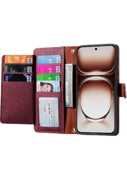 Oppo Oppo 12F Cüzdan Aşk Darbeye Deri Kılıf Fermuar Için Flip Case (Yurt Dışından)