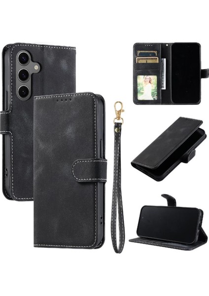 Samsung Galaxy A25 5g Bilek Kayışı Manyetik Cüzdan Kart Yuvaları Için Flip Case (Yurt Dışından) indirimleri