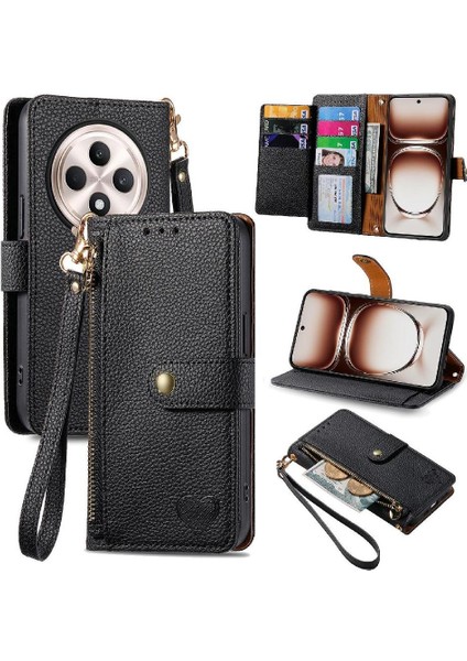 Oppo Oppo 12F Cüzdan Aşk Darbeye Deri Kılıf Fermuar Için Flip Case (Yurt Dışından)