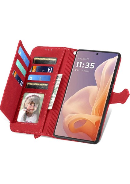 Moto G45 Çoklu Kart Yuvası Flip Fermuar Tarzı Çok Renkli (Yurt Dışından)
