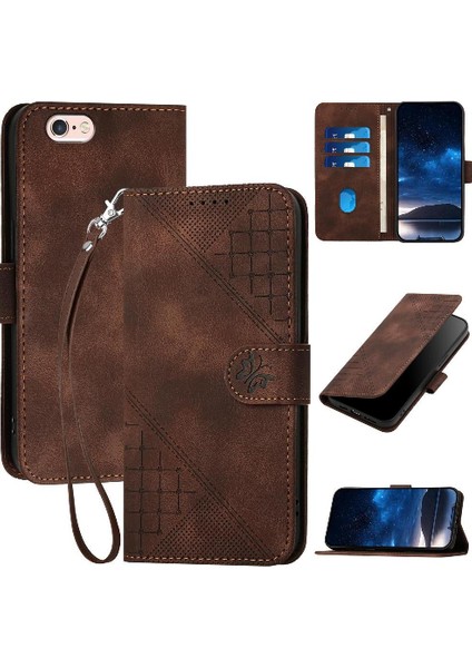 IPhone 6/6s Yüksek Kaliteli Deri Telefon Kılıfı ve Kredi Kartı Için Flip Case (Yurt Dışından)