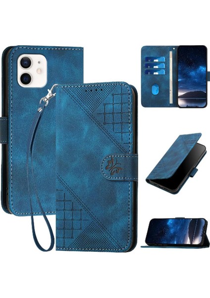 Ayrılabilir El Kayışı Kabartmalı Kelebek ile IPhone 12 Mini Için Flip Case (Yurt Dışından)