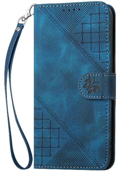 Ayrılabilir El Kayışı Kabartmalı Kelebek ile IPhone 12 Mini Için Flip Case (Yurt Dışından) modelleri