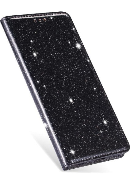 IPhone 14 Için Glitter Flip Case Pro Manyetik Kapatma Pu Deri Kart Çevirme (Yurt Dışından)