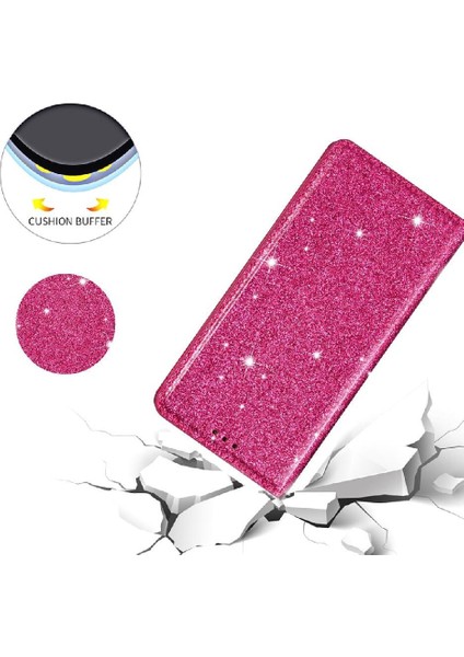IPhone 16 Pro Max Manyetik Kapatma Flip Case Cüzdan Için Glitter Flip Case (Yurt Dışından)