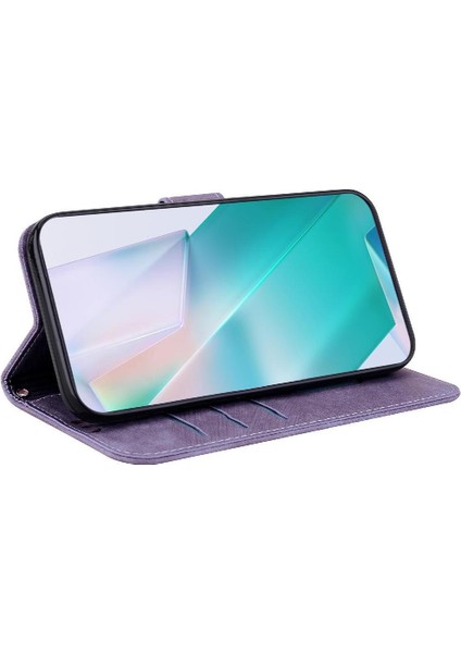 Kenar 50 Pro 5g Kabartmalı Sevimli Kaplan Kartı Cep Flip Için Kılıf (Yurt Dışından)