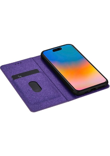 IPhone 15 Kart Tutucu Manyetik Kapatma Pu Deri Için Glitter Flip Case (Yurt Dışından) fiyatları