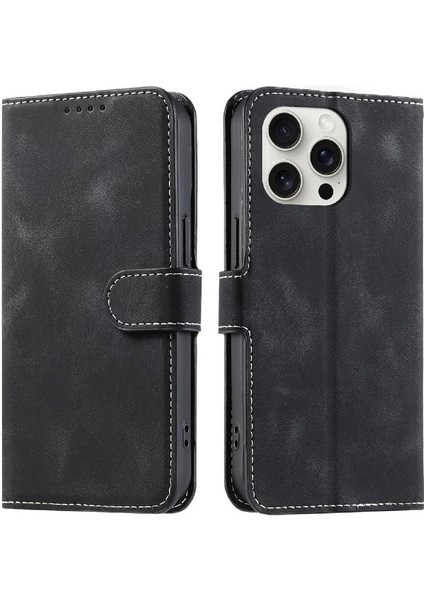 IPhone 16 Için Flip Case Pro Max Manyetik Cüzdan Kart Yuvaları Pu Deri (Yurt Dışından)