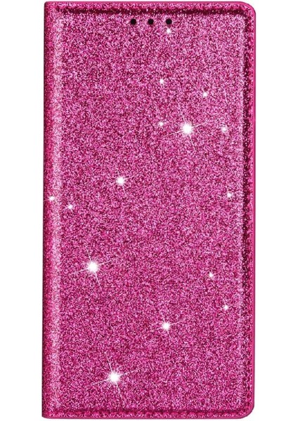 IPhone 15 Için Glitter Flip Case Pro Manyetik Kapatma Flip Case Cüzdan Kart (Yurt Dışından)