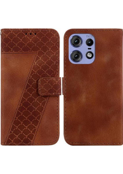 Kenar 50 5g Flip Folio Kapak Için Telefon Kılıfı Kart Yuvası Fonksiyonu Pu (Yurt Dışından)