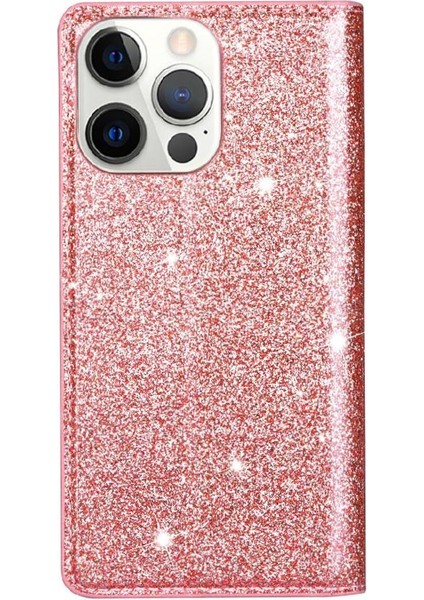 IPhone 13 Için Glitter Flip Case Pro Max Flip Case Cüzdan Pu Deri Kart (Yurt Dışından)