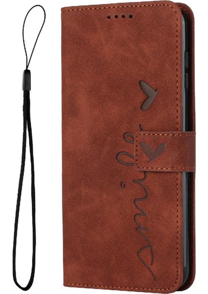Poco M6 4g Kickstand Yan Toka Pu Deri Aşk Için Flip Case (Yurt Dışından)