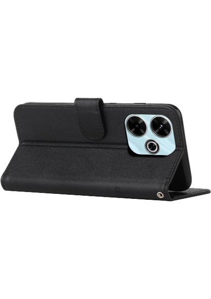 Poco M6 4g Yan Toka Için Flip Case Tam Koruma Kartı Pu (Yurt Dışından)