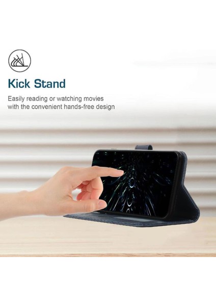 Poco M6 4g Yan Toka Için Flip Case Tam Koruma Kartı Pu (Yurt Dışından)