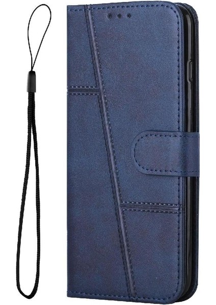 Poco M6 4g Yan Toka Için Flip Case Tam Koruma Kartı Pu (Yurt Dışından)