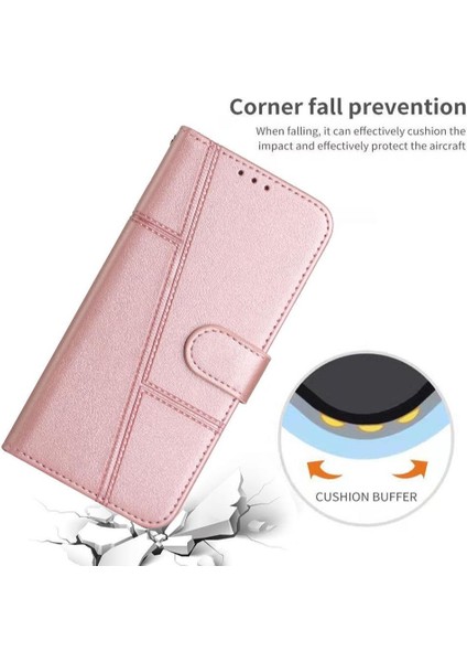 Poco M6 4g Yan Toka Için Flip Case Tam Koruma Kartı Pu (Yurt Dışından)