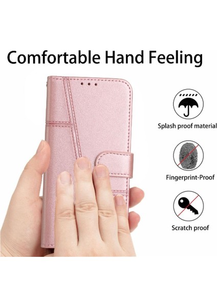 Poco M6 4g Yan Toka Için Flip Case Tam Koruma Kartı Pu (Yurt Dışından)